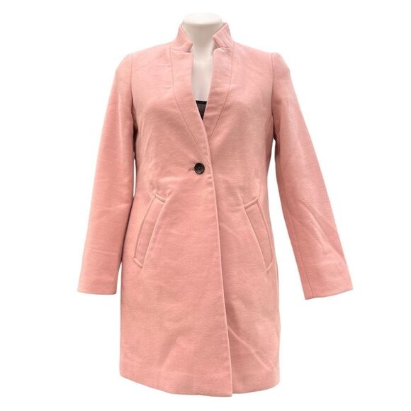 Banana Republic Factory Pink Mandarin One Button Car Coat New Size Small - Picture 1 of 6